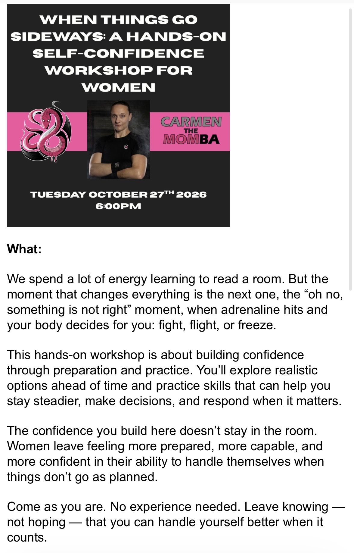 Moore Gym - PERSIST: Session 3 flyer